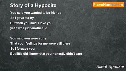 Silent Speaker - Story of a Hypocite