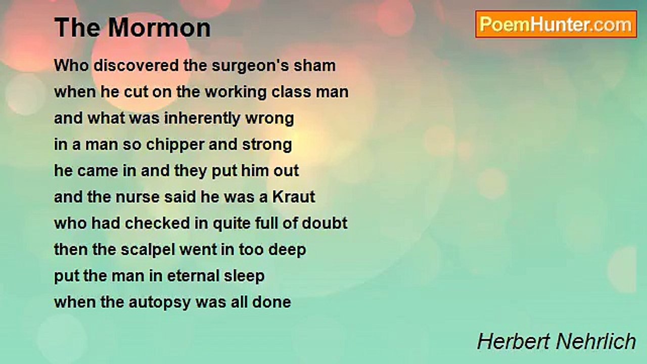 Herbert Nehrlich - The Mormon