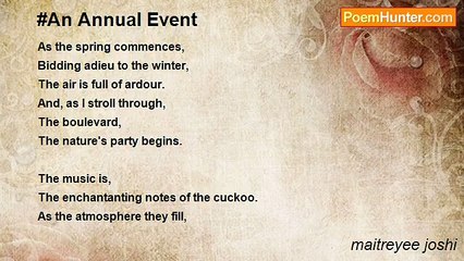 maitreyee joshi - #An Annual Event