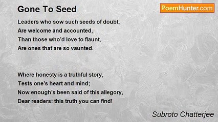 Subroto Chatterjee - Gone To Seed