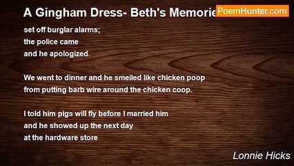 Lonnie Hicks - A Gingham Dress- Beth's Memories
