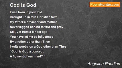 Angelina Pandian - God is God
