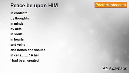 Ali Adamson - Peace be upon HIM