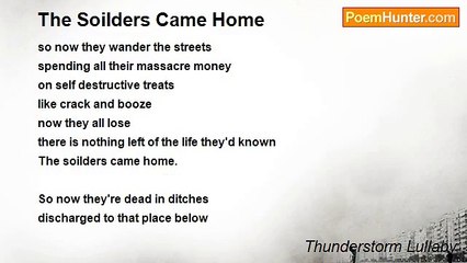Thunderstorm Lullaby - The Soilders Came Home