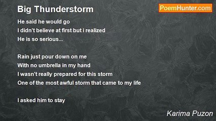 Karima Puzon - Big Thunderstorm