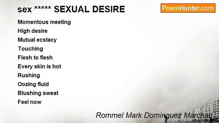 Rommel Mark Dominguez Marchan - sex ***** SEXUAL DESIRE