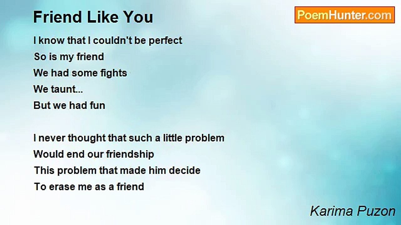 Karima Puzon - Friend Like You