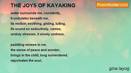 gina layog - THE JOYS OF KAYAKING