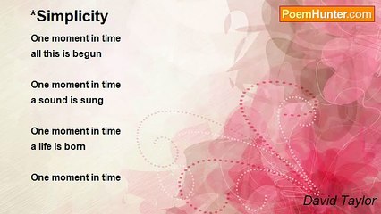 David Taylor - *Simplicity