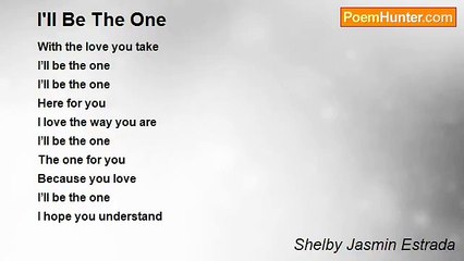 Shelby Jasmin Estrada - I'll Be The One