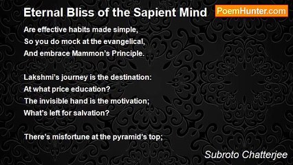 Subroto Chatterjee - Eternal Bliss of the Sapient Mind