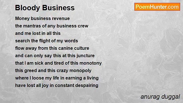 anurag duggal - Bloody Business
