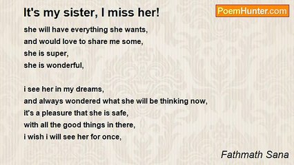 Fathmath Sana - It's my sister, I miss her!