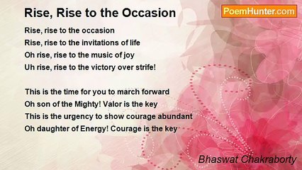Bhaswat Chakraborty - Rise, Rise to the Occasion
