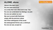 hopeless 111 - ALONE, alone