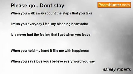 ashley roberts - Please go...Dont stay
