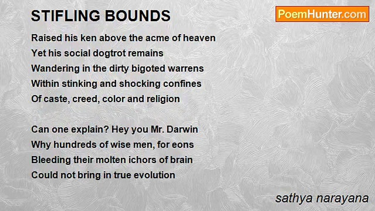 sathya narayana - STIFLING BOUNDS