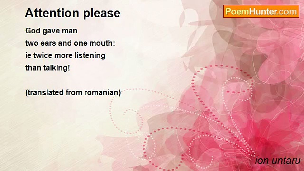 ion untaru - Attention please