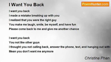 Christina Phan - I Want You Back