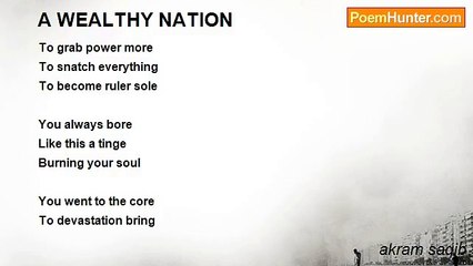 akram saqib - A WEALTHY NATION