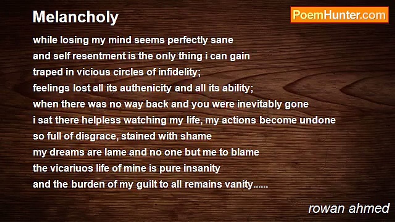 rowan ahmed - Melancholy