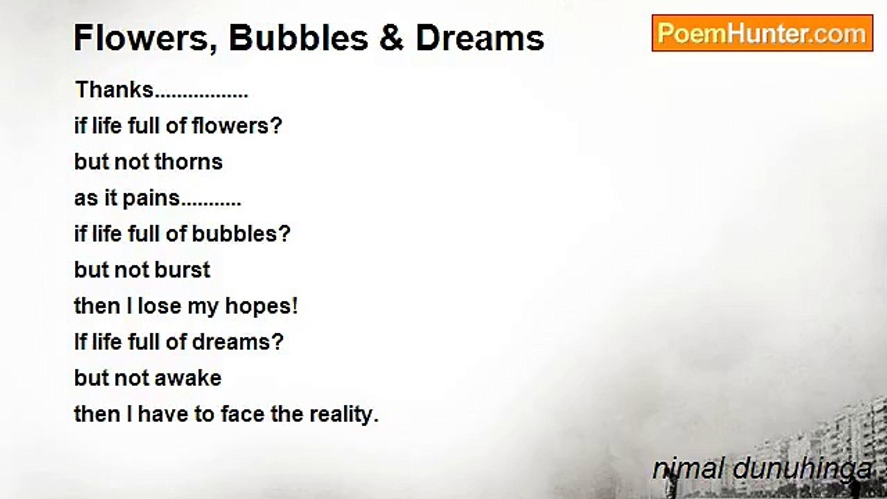 nimal dunuhinga - Flowers, Bubbles & Dreams