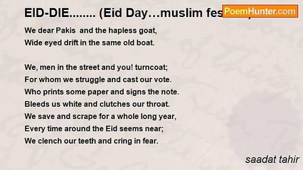 saadat tahir - EID-DIE........ (Eid Day…muslim festival)