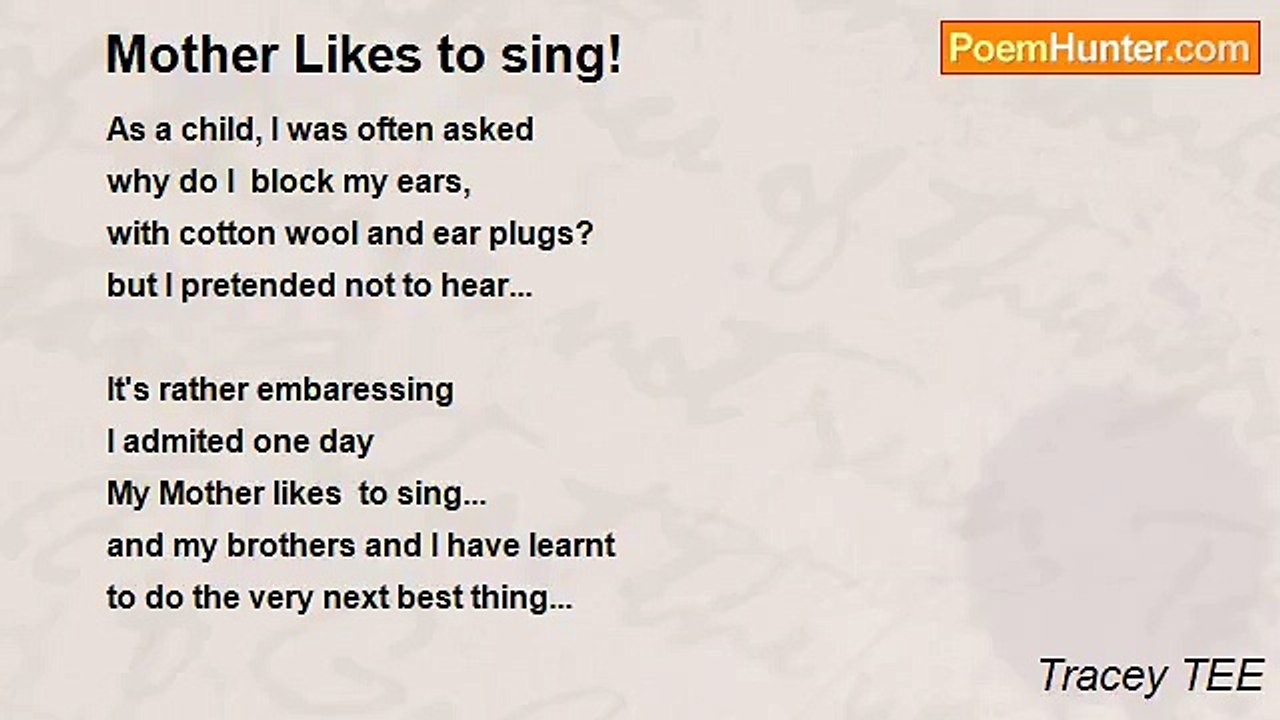 Tracey TEE - Mother Likes to sing!