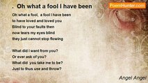 Angel Angel - .  Oh what a fool I have been