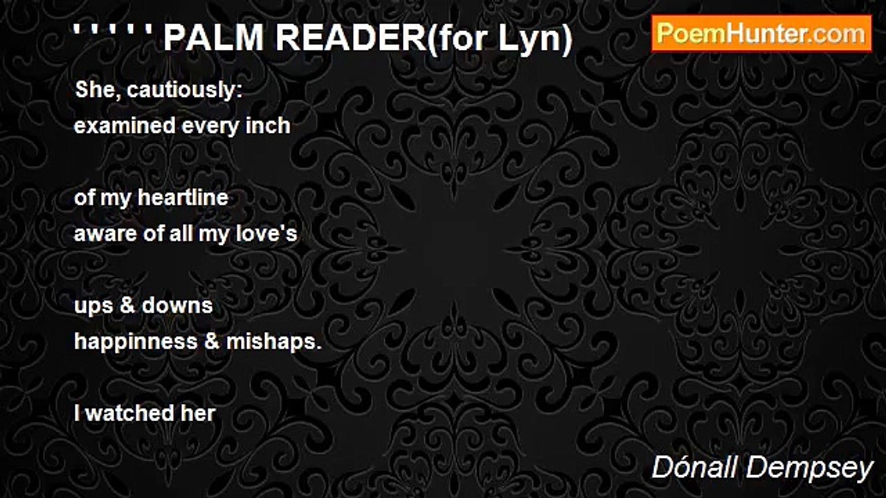Dónall Dempsey - ' ' ' ' ' PALM READER(for Lyn)