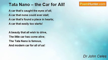Dr John Celes - Tata Nano – the Car for All!