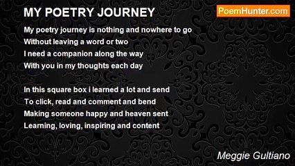 Meggie Gultiano - MY POETRY JOURNEY