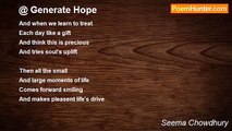 Seema Chowdhury - Generate Hope