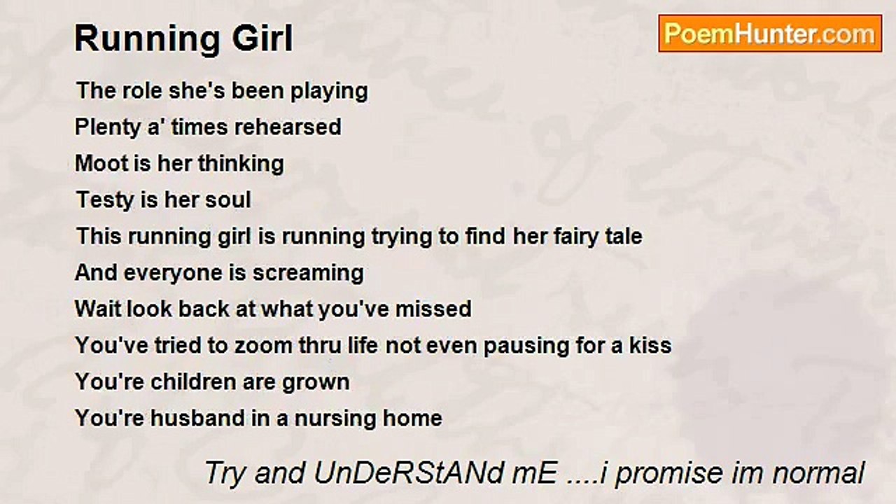Try and UnDeRStANd mE ....i promise im normal...
