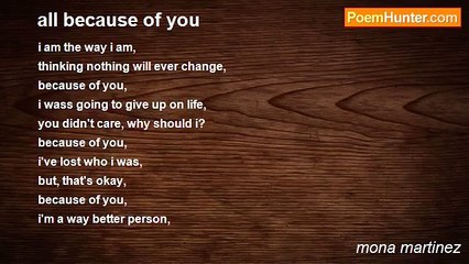 mona martinez - all because of you