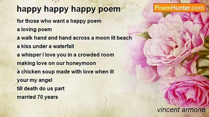 vincent armone - happy happy happy poem