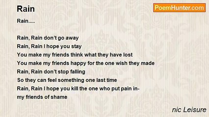 nic Leisure - Rain