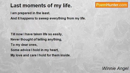 Winnie Angel - Last moments of my life.