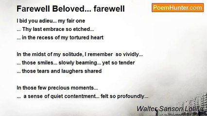Walter Sanson Lotilla - Farewell Beloved... farewell