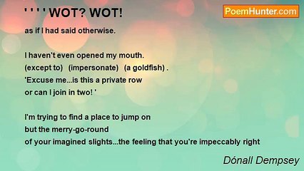 Dónall Dempsey - ' ' ' ' WOT? WOT!