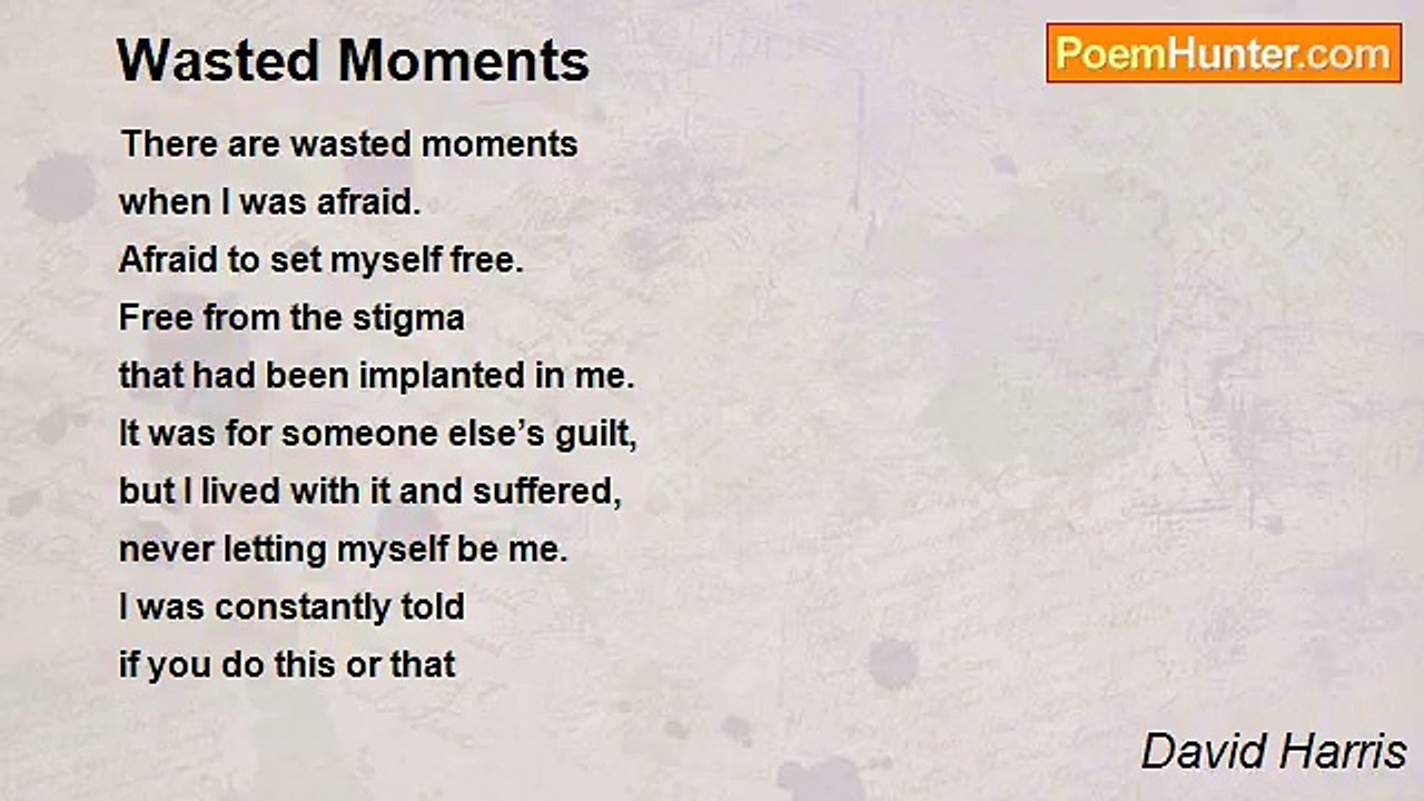 David Harris - Wasted Moments