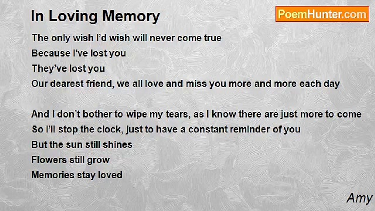 Amy - In Loving Memory