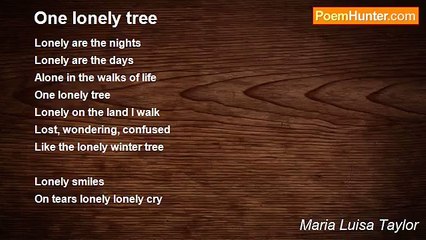 Maria Luisa Taylor - One lonely tree