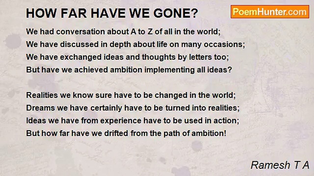 Ramesh T A - HOW FAR HAVE WE GONE?