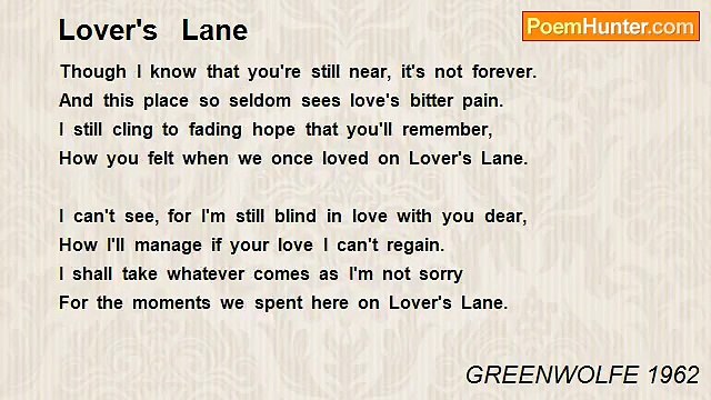 GREENWOLFE 1962 - Lover's Lane
