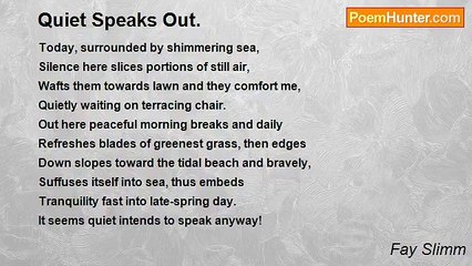 Fay Slimm - Quiet Speaks Out.