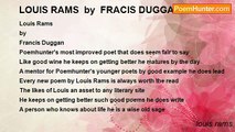 louis rams - LOUIS RAMS  by  FRACIS DUGGAN