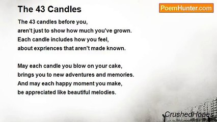 CrushedHopes - The 43 Candles