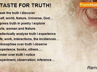 Ramesh T A - A TASTE FOR TRUTH!
