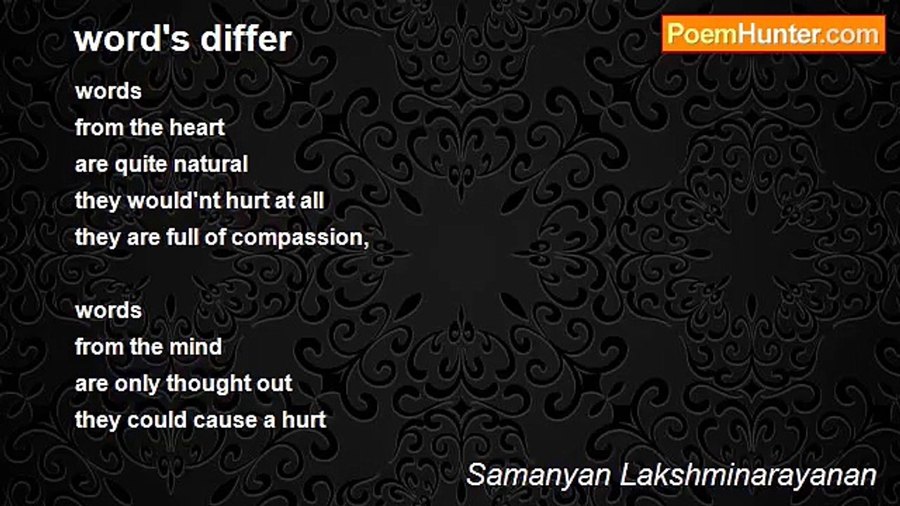 Samanyan Lakshminarayanan - word's differ